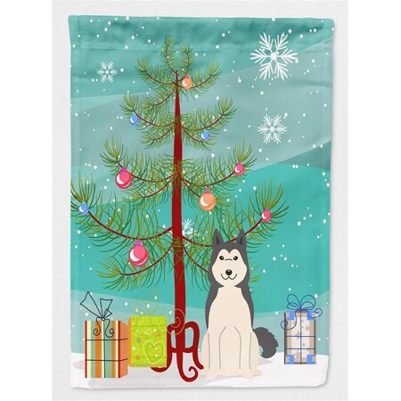 Carolines Treasures Merry Christmas Tree West Siberian Laika Spitz Flag Canvas House Size BB4150CHF